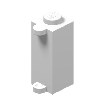 Brick, Modified 1 x 1 x 2 with Shutter Holder · LEGO 358101 (réf. BrickLink 3581) · Couleur BrickLink : White