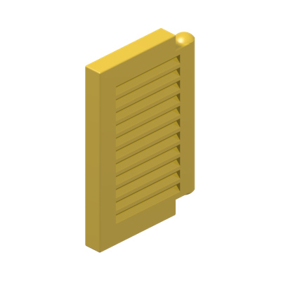 Shutter for Window 1 x 2 x 2 · LEGO 4163333 (réf. BrickLink 3582) · Couleur BrickLink : Yellow