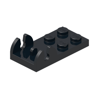Hinge Plate 2 x 4 - Female (Digger Bucket Holder) · LEGO 4187208 (réf. BrickLink 3597) · Couleur BrickLink : Black