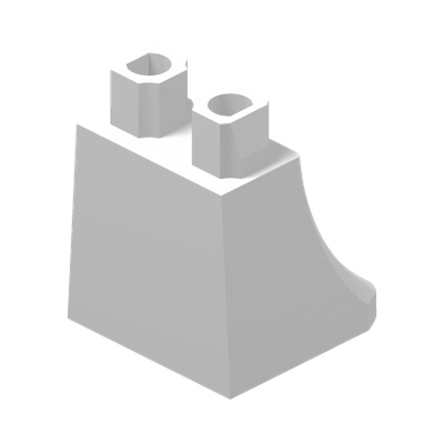 MINI SKIRT, NO. 3 · LEGO 6231900 (réf. BrickLink 36036) · White (réf. BrickLink White)