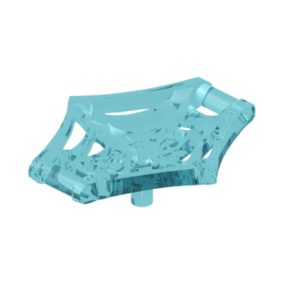 Minifigure, Weapon Web Effect, Large with Bar on Back and Bar Handles on Sides · LEGO 6326582 (réf. BrickLink 36083e) · Couleur BrickLink : Trans-Light Blue