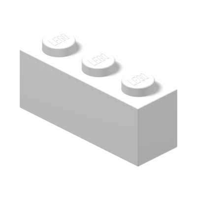 BRICK 1X3 · LEGO 362201 (réf. BrickLink 3622) · White (réf. BrickLink White)