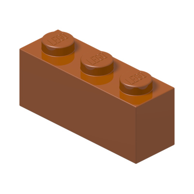 BRICK 1X3 · Dark Orange (réf. BrickLink Dark Orange)