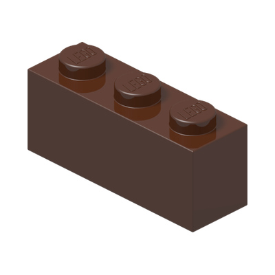 BRICK 1X3 · Reddish Brown (réf. BrickLink Reddish Brown)