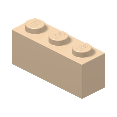 BRICK 1X3 · Light Nougat (réf. BrickLink Light Nougat)
