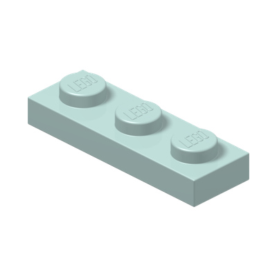 PLATE 1X3 · Aqua (réf. BrickLink Light Aqua)