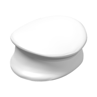 Minifigure, Headgear Hat, Police · LEGO 362451 (réf. BrickLink 3624) · Couleur BrickLink : White