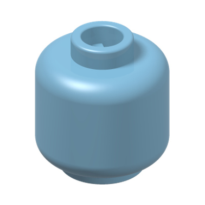 MINI HEAD · Light Royal Blue (réf. BrickLink Bright Light Blue)