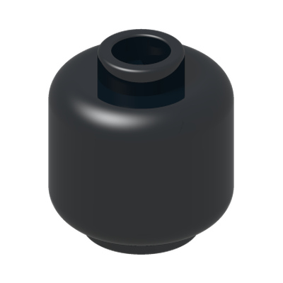 MINI HEAD · Black (réf. BrickLink Black)