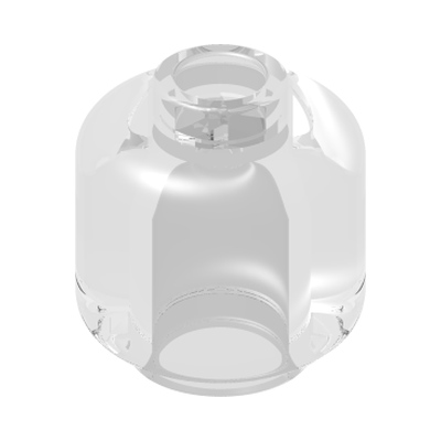 MINI HEAD · Transparent (réf. BrickLink Trans-Clear)