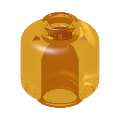 MINI HEAD · Tr. Yellow (réf. BrickLink Trans-Yellow)