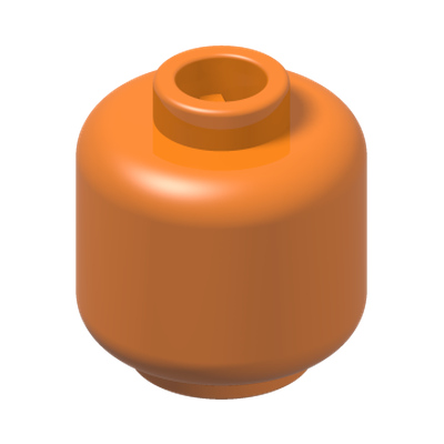 MINI HEAD · Bright Orange (réf. BrickLink Orange)