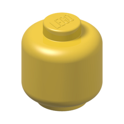 Minifigure, Head (Plain) - Solid Stud · Réf. BrickLink 3626a · Couleur BrickLink : Yellow
