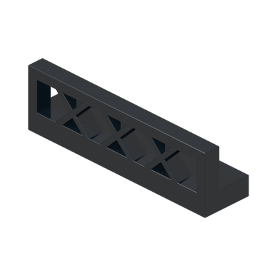 FENCE 1X4X1 · Black (réf. BrickLink Black)