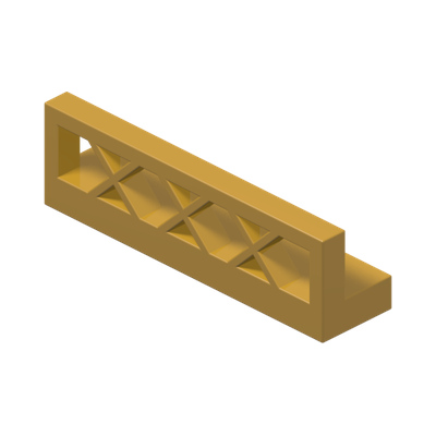 FENCE 1X4X1 · Warm Gold (réf. BrickLink Pearl Gold)