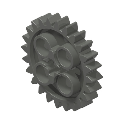 GEAR WHEEL Z24 · Dark Stone Grey (réf. BrickLink Dark Bluish Gray)