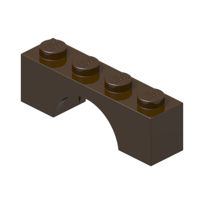 BRICK W. BOW 1X4 · Dark Brown (réf. BrickLink Dark Brown)