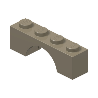 BRICK W. BOW 1X4 · Sand Yellow (réf. BrickLink Dark Tan)