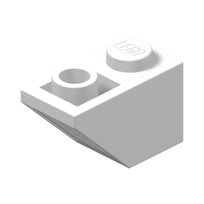 ROOF TILE 1X2 INV. · White (réf. BrickLink White)
