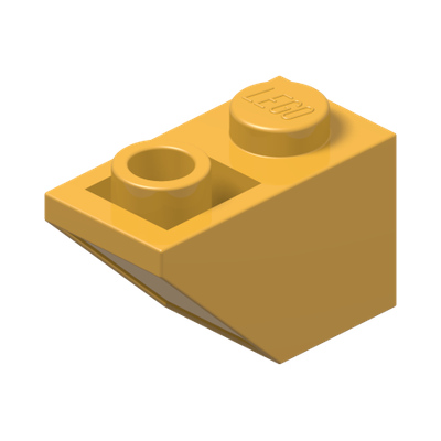 ROOF TILE 1X2 INV. · Flame Yellowish Orange (réf. BrickLink Bright Light Orange)