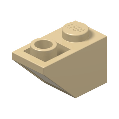 ROOF TILE 1X2 INV. · Brick Yellow (réf. BrickLink Tan)