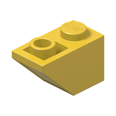 ROOF TILE 1X2 INV. · Bright Yellow (réf. BrickLink Yellow)