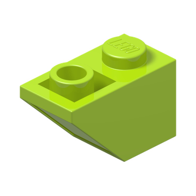 ROOF TILE 1X2 INV. · Bright Yellowish Green (réf. BrickLink Lime)