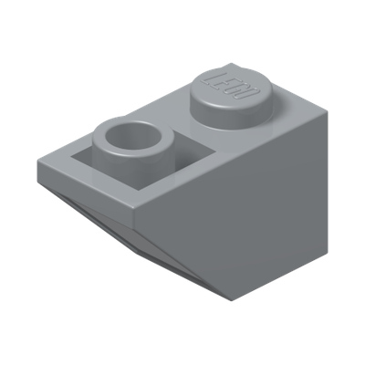 ROOF TILE 1X2 INV. · Medium Stone Grey (réf. BrickLink Light Bluish Gray)