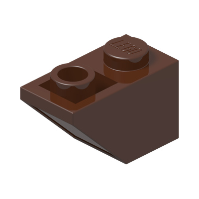 ROOF TILE 1X2 INV. · Reddish Brown (réf. BrickLink Reddish Brown)