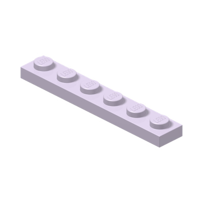 PLATE 1X6 · Lavender (réf. BrickLink Lavender)