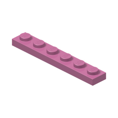 PLATE 1X6 · Bright Purple (réf. BrickLink Dark Pink)