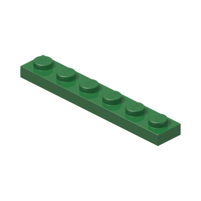 PLATE 1X6 · Dark Green (réf. BrickLink Green)