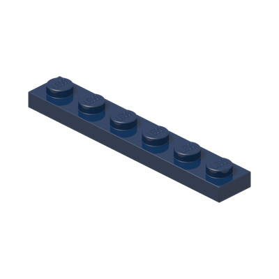 PLATE 1X6 · Earth Blue (réf. BrickLink Dark Blue)