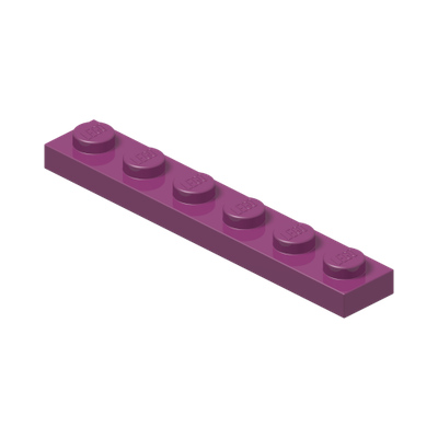 PLATE 1X6 · Bright Reddish Violet (réf. BrickLink Magenta)
