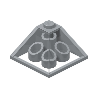 CORNER OUTSIDE 3X3/25° · Medium Stone Grey (réf. BrickLink Light Bluish Gray)