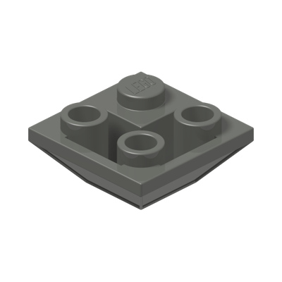 ROOF TILE CORN. INVERT.2X2/45° · Dark Stone Grey (réf. BrickLink Dark Bluish Gray)