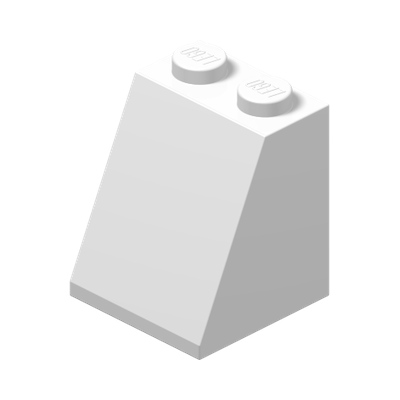 ROOF TILE 2X2X2/65 DEG. · LEGO 4234525 (réf. BrickLink 3678b) · White (réf. BrickLink White)