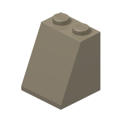 ROOF TILE 2X2X2/65 DEG. · Sand Yellow (réf. BrickLink Dark Tan)