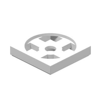 TURN PLATE 2X2, LOWER PART · LEGO 368001 (réf. BrickLink 3680) · White (réf. BrickLink White)