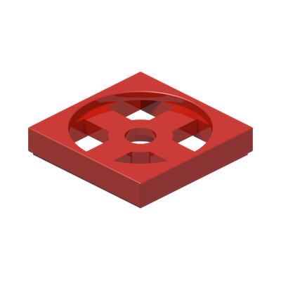 TURN PLATE 2X2, LOWER PART · Bright Red (réf. BrickLink Red)