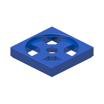 TURN PLATE 2X2, LOWER PART · Bright Blue (réf. BrickLink Blue)