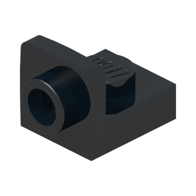 PLATE 1X1, W/ 1.5 PLATE 1X1, UPWARDS · Black (réf. BrickLink Black)
