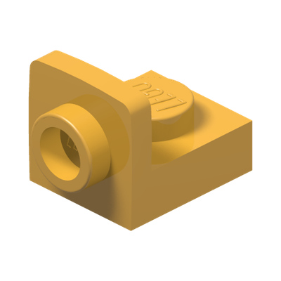 PLATE 1X1, W/ 1.5 PLATE 1X1, UPWARDS · Flame Yellowish Orange (réf. BrickLink Bright Light Orange)