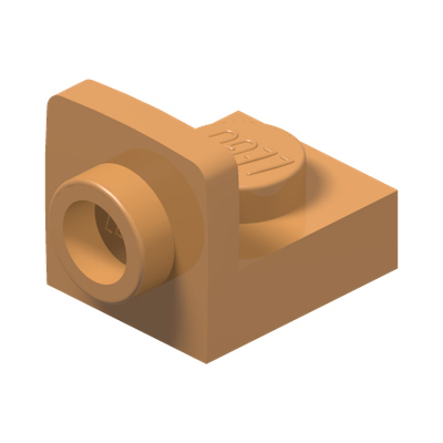 PLATE 1X1, W/ 1.5 PLATE 1X1, UPWARDS · Medium Nougat (réf. BrickLink Medium Nougat)