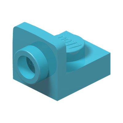 Bracket 1 x 1 - 1 x 1 Inverted · Couleur BrickLink : Medium Azure
