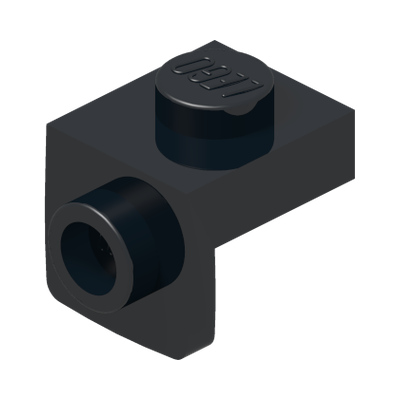 PLATE 1X1, W/ 1.5 PLATE 1X1, DOWNWARDS · Black (réf. BrickLink Black)