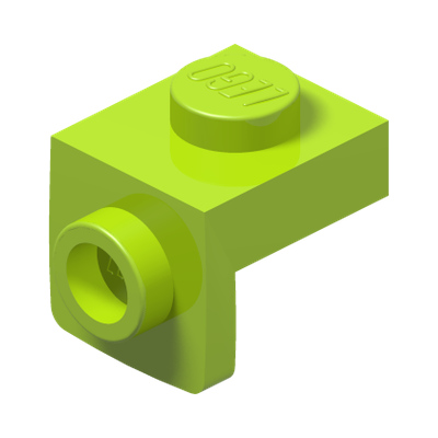 PLATE 1X1, W/ 1.5 PLATE 1X1, DOWNWARDS · Bright Yellowish Green (réf. BrickLink Lime)