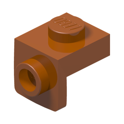 PLATE 1X1, W/ 1.5 PLATE 1X1, DOWNWARDS · Dark Orange (réf. BrickLink Dark Orange)