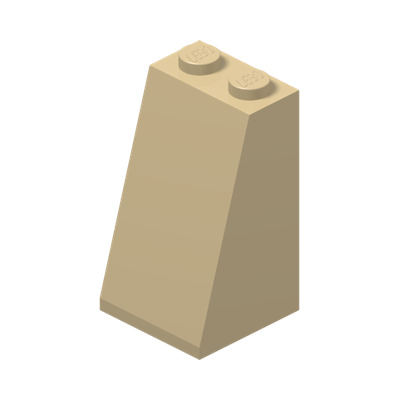 ROOF TILE 2X2X3/ 73 GR. · Brick Yellow (réf. BrickLink Tan)
