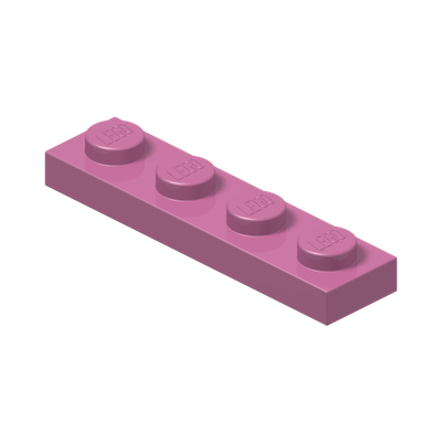 PLATE 1X4 · Bright Purple (réf. BrickLink Dark Pink)